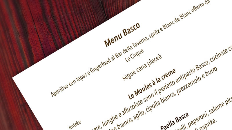 Menu del 7 e 8 febbraio 2020